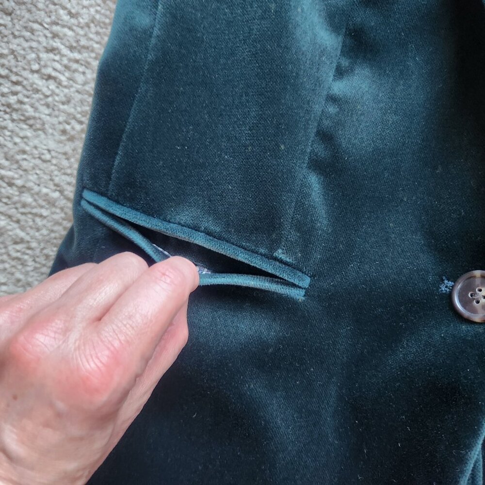NWOT J.Crew Parke Velvet Blazer in Old Forest Green Size 0 - Picture 9 of 14